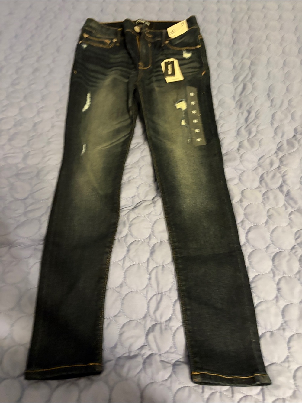 Express Women’s Slim Straight Jeans - Dark Blue Wash